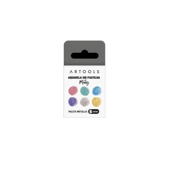 Aquarela Pastilha Artools Matiz Metallic 6 Cores