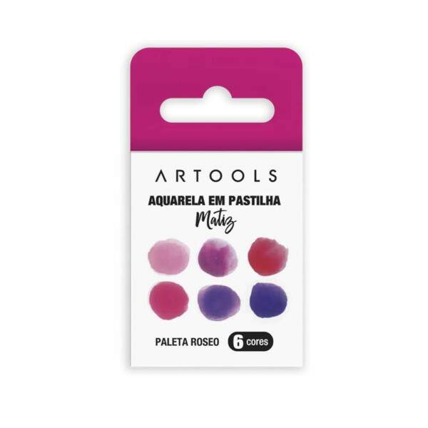 Aquarela Pastilha Artools Matiz Roseo 6 Cores