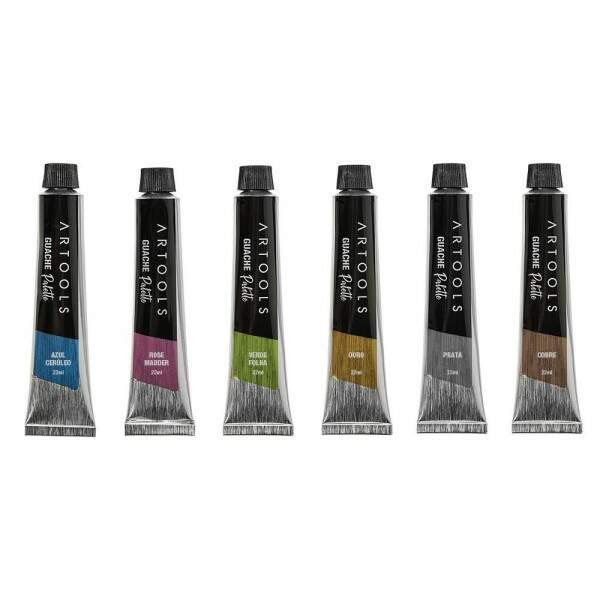 Guache Artools Palette 6 Cores Metlicas