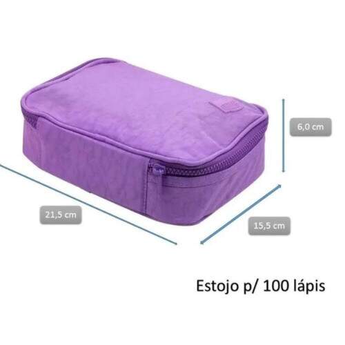 Estojo 100 Pens BRW Nylon 1 Ziper Lils