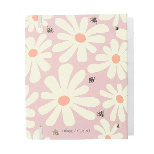 Caderno Argolado Ccero Melissa Pautado 17x24 Pink Bloomy