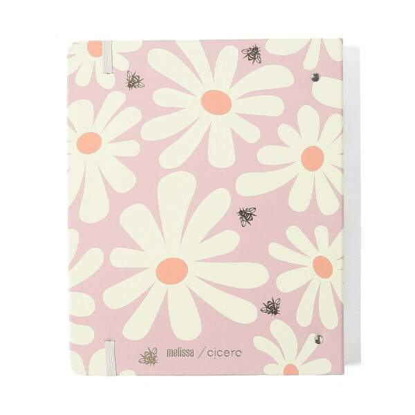 Caderno Argolado Ccero Melissa Pautado 17x24 Pink Bloomy