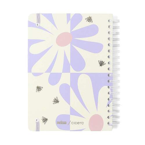 Caderno Ccero Espiral Melissa Pautado 17x24 Max Bloomy 160 Fls