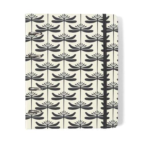 Caderno Argolado Ccero Office Duo Libelulas Pautado & Pontado A5 Off White