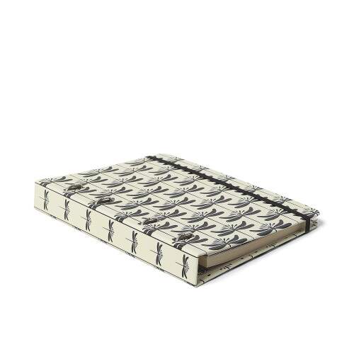 Caderno Argolado Ccero Office Duo Libelulas Pautado & Pontado A5 Off White