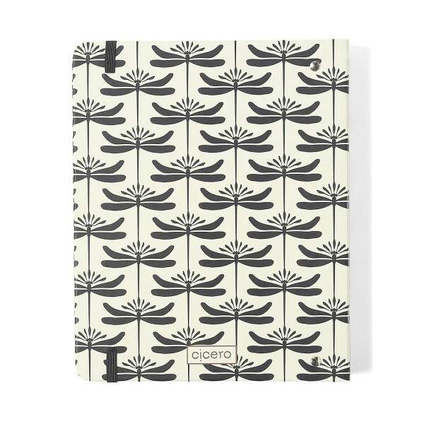 Caderno Argolado Ccero Office Duo Libelulas Pautado & Pontado A5 Off White