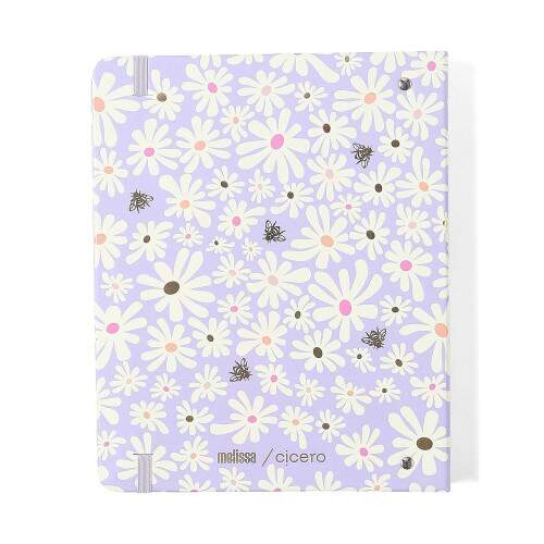 Caderno Argolado Ccero Office Duo Melissa Pautado & Pontado A5 Mini Bloomy