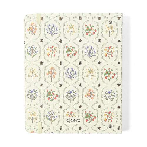 Caderno Argolado Ccero Office Duo Jardim Pautado & Pontado A5 Off White