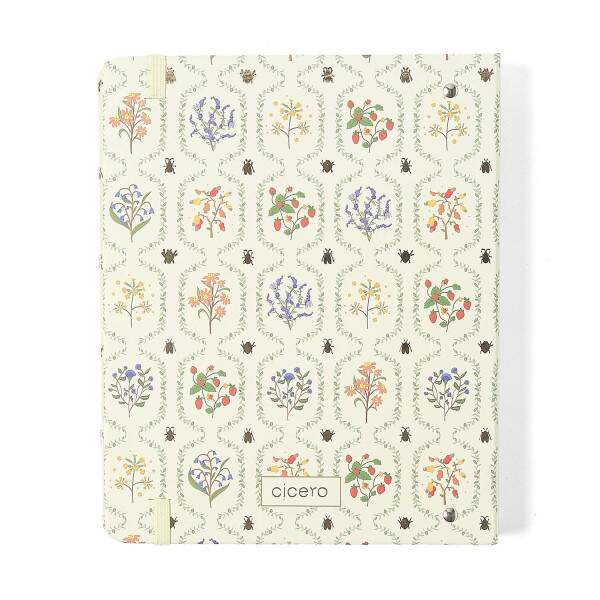 Caderno Argolado Ccero Office Duo Jardim Pautado & Pontado A5 Off White