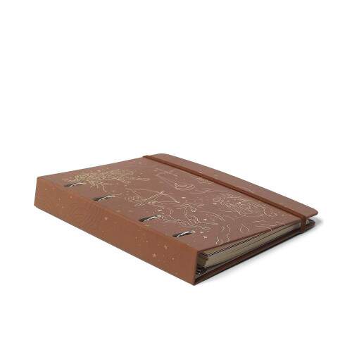 Caderno Argolado Ccero Office Duo Origens Pautado & Pontado A5 Terra