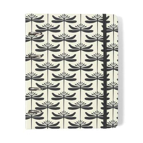 Caderno Argolado Ccero Office Duo Libelulas Pautado & Pontado A5 Off White