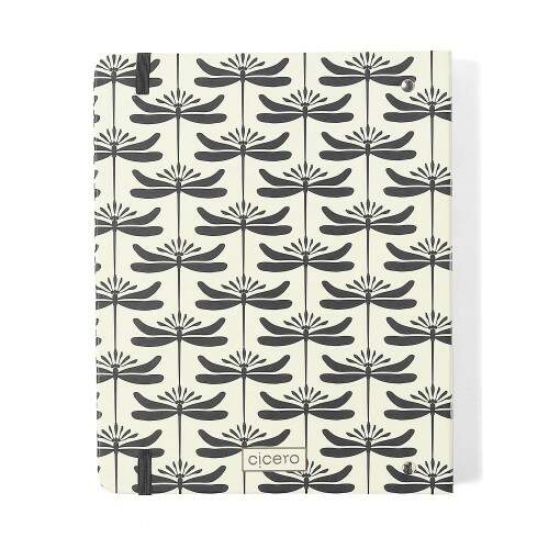 Caderno Argolado Ccero Office Duo Libelulas Pautado & Pontado A5 Off White