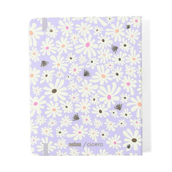 Caderno Argolado Ccero Office Duo Melissa Pautado & Pontado A5 Mini Bloomy
