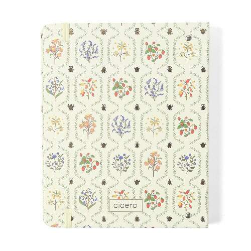Caderno Argolado Ccero Office Duo Jardim Pautado & Pontado A5 Off White