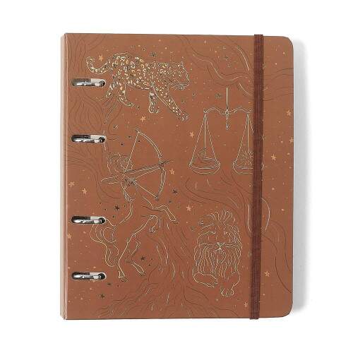 Caderno Argolado Ccero Office Duo Origens Pautado & Pontado A5 Terra