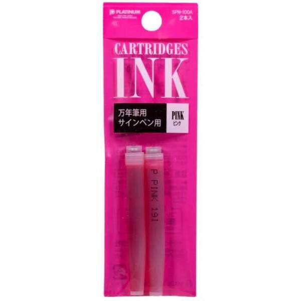 Cartucho Para Caneta Tinteiro Platinum c/2 /Pink