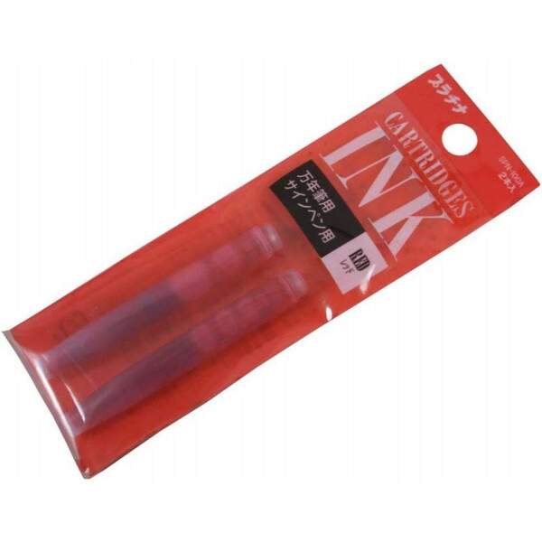 Cartucho Para Caneta Tinteiro Platinum c/2 Red