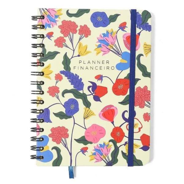 Planner Permanente Wire-o Doce Florada Financeiro A5 Off White