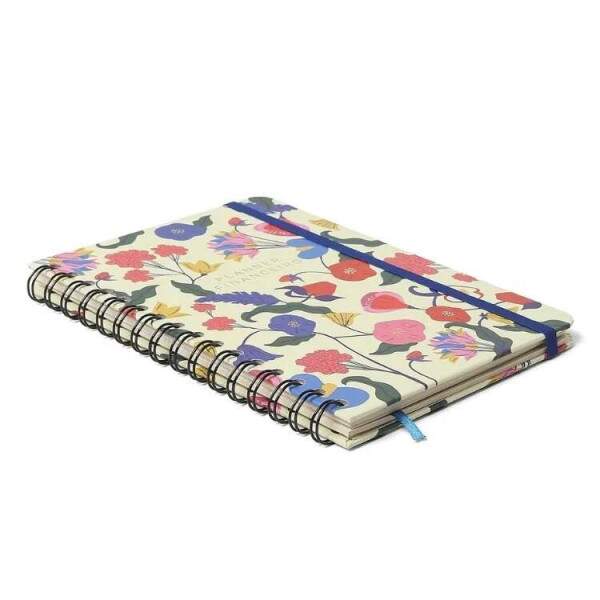Planner Permanente Wire-o Doce Florada Financeiro A5 Off White