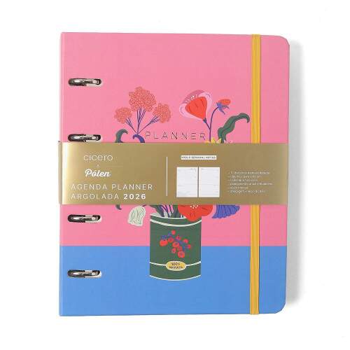 Agenda Planner Argolado 2026 Doce Florada Semanal Notas A5 Lata