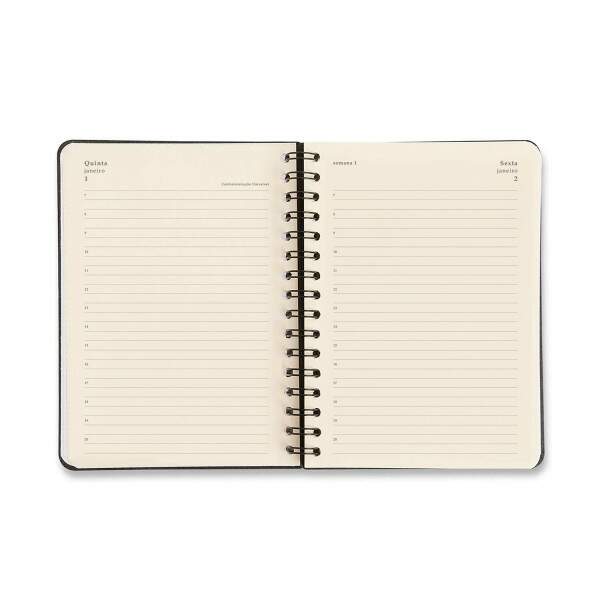 Agenda Planner Wire-o 2026 Doce Florada Diria A5 Off White