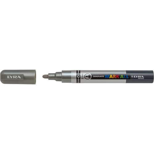 Caneta Lyra Graduate Mark All 2 mm Metlico Prata