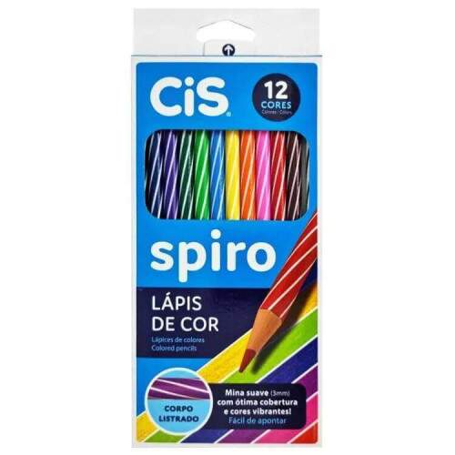 Lpis de Cor Cis Spiro Grip 12 Cores