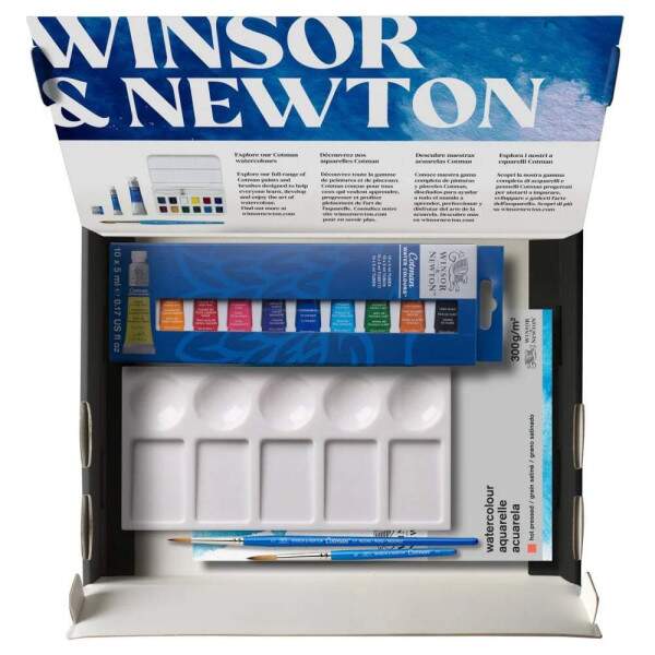 Aquarela em Pastilha Winsor & Newton Cotman Essentials 14 Peas