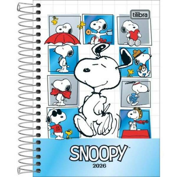 Agenda Tilibra 2026 Diria Snoopy Espiral M5