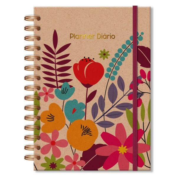 Agenda Fina Ideia Semanal 2026 M Floral Kraft