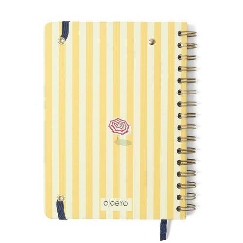 Agenda Planner Wire-o 2026 Praia Semanal Anotaes A5 Sol