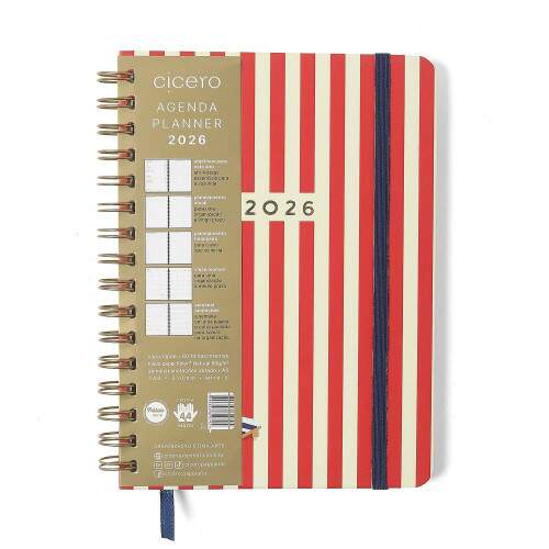 Agenda Planner Wire-o 2026 Praia Semanal Anotaes A5 Sol