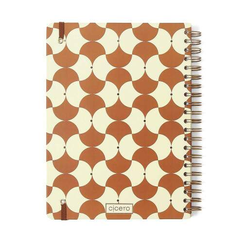 Caderno Ccero Espiral Bossa Nova Pautado 20x28 Boemia Caramelo 160 Fls