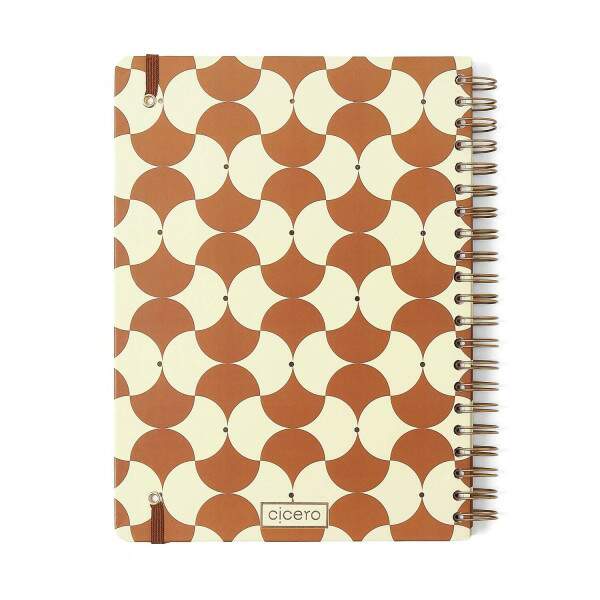 Caderno Ccero Espiral Bossa Nova Pautado 20x28 Boemia Caramelo 160 Fls
