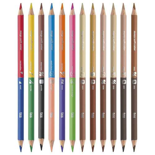 Lpis de Cor Tris Mega Bicolor 24 Cores