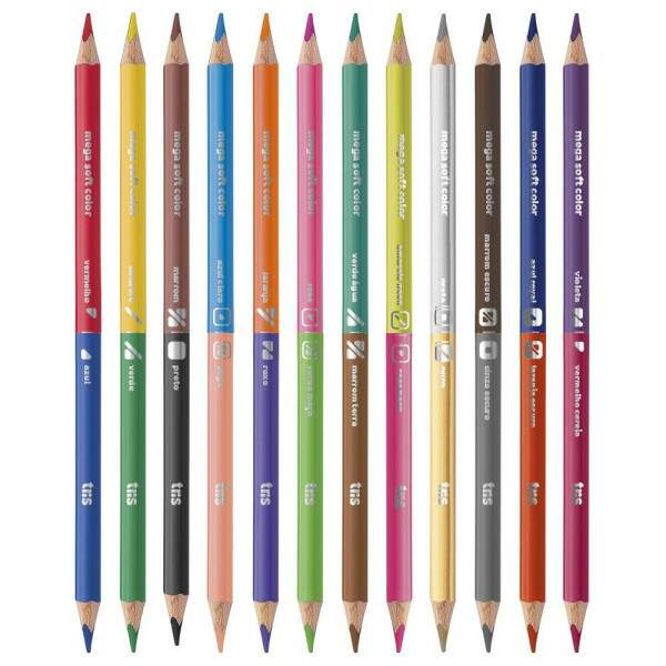 Lpis de Cor Tris Mega Bicolor 24 Cores