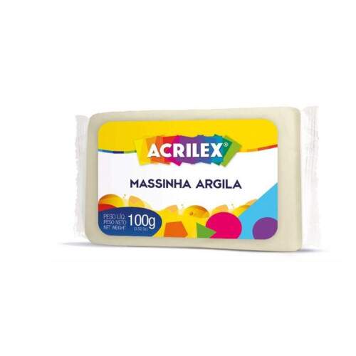 Massinha Argila Acrilex 100g Natural