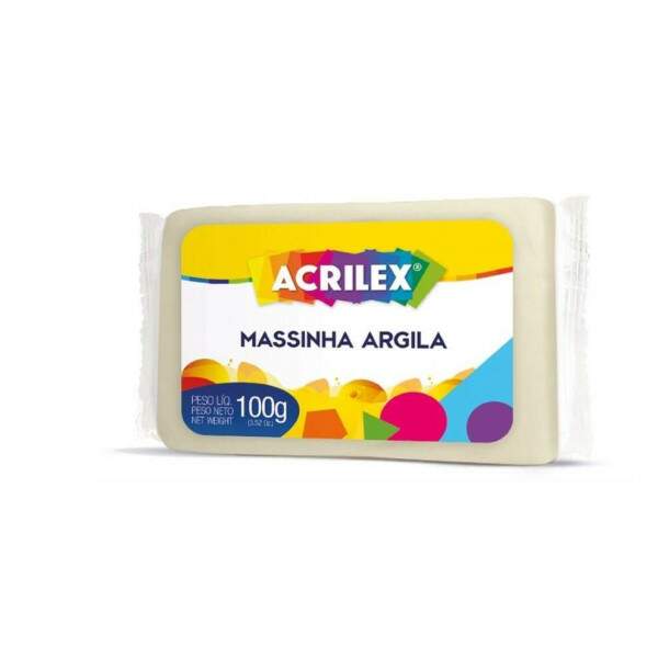 Massinha Argila Acrilex 100g Natural