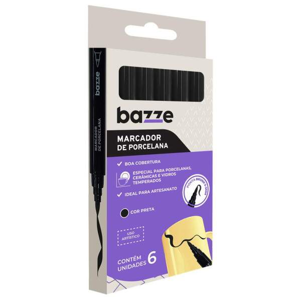 Marcador Porcelana Bazze Preto