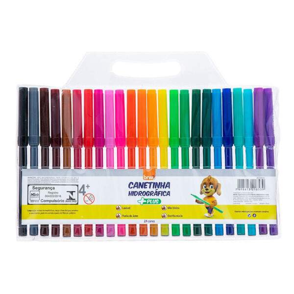 Canetinha Hidrocor BRW Plus 24 Cores