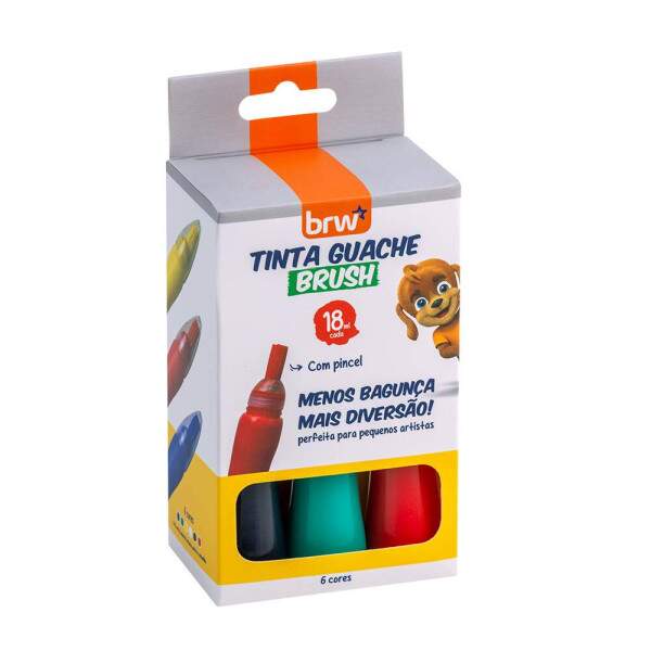 Tinta Guache BRW Brush 18ml 6 Cores