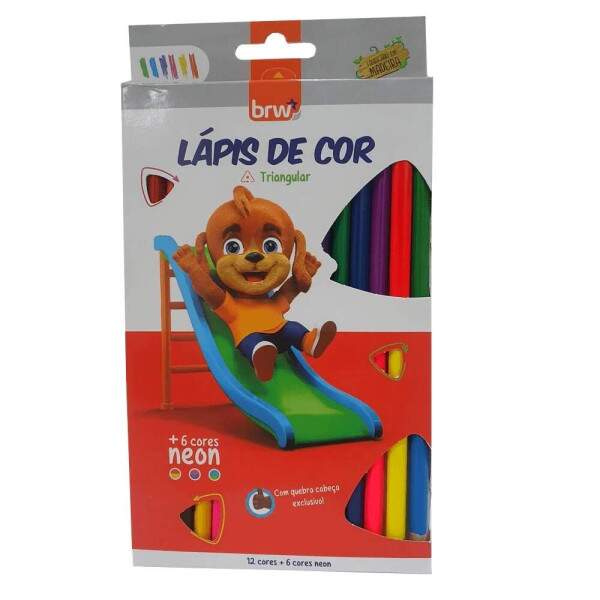 Lpis de Cor BRW 12 Cores + 6 Cores Neon