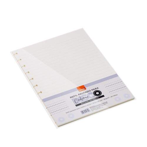 Refil Caderno BRW Disco Off White 275 x 200mm Pautado