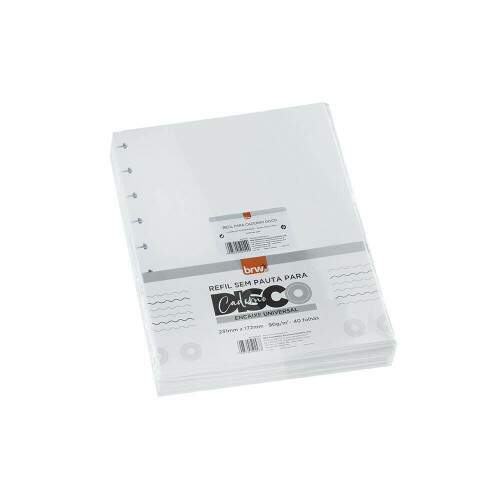 Refil Caderno BRW Disco 231 x 172mm Sem Pauta