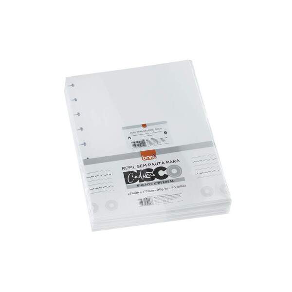 Refil Caderno BRW Disco 231 x 172mm Sem Pauta