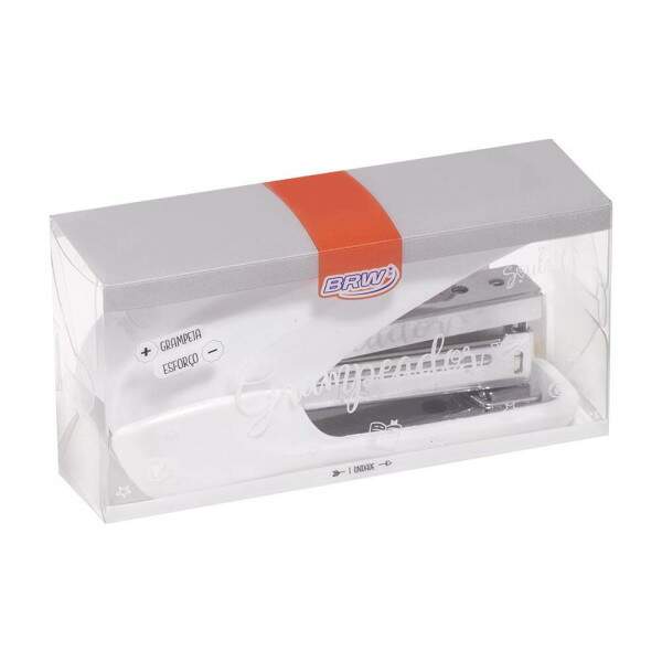 Grampeador BRW Power Saver 25 Folhas Branco