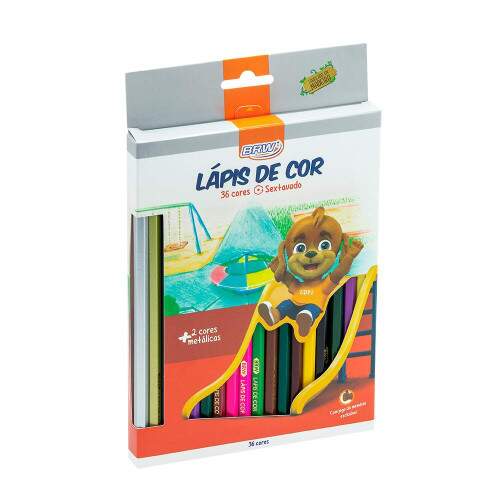 Lpis De Cor BRW 36 Cores + 2 Cores Metalicas