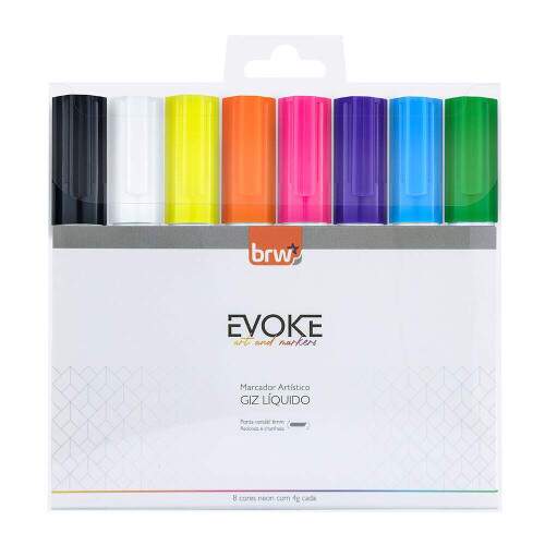 Giz Lquido BRW 6mm 8 Cores Bsicas