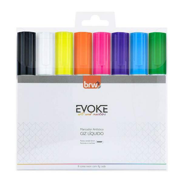 Giz Lquido BRW 6mm 8 Cores Bsicas