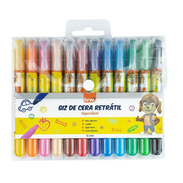 Giz Cera BRW Retrtil -12 Cores